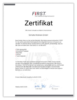 FIRST Zertifikat